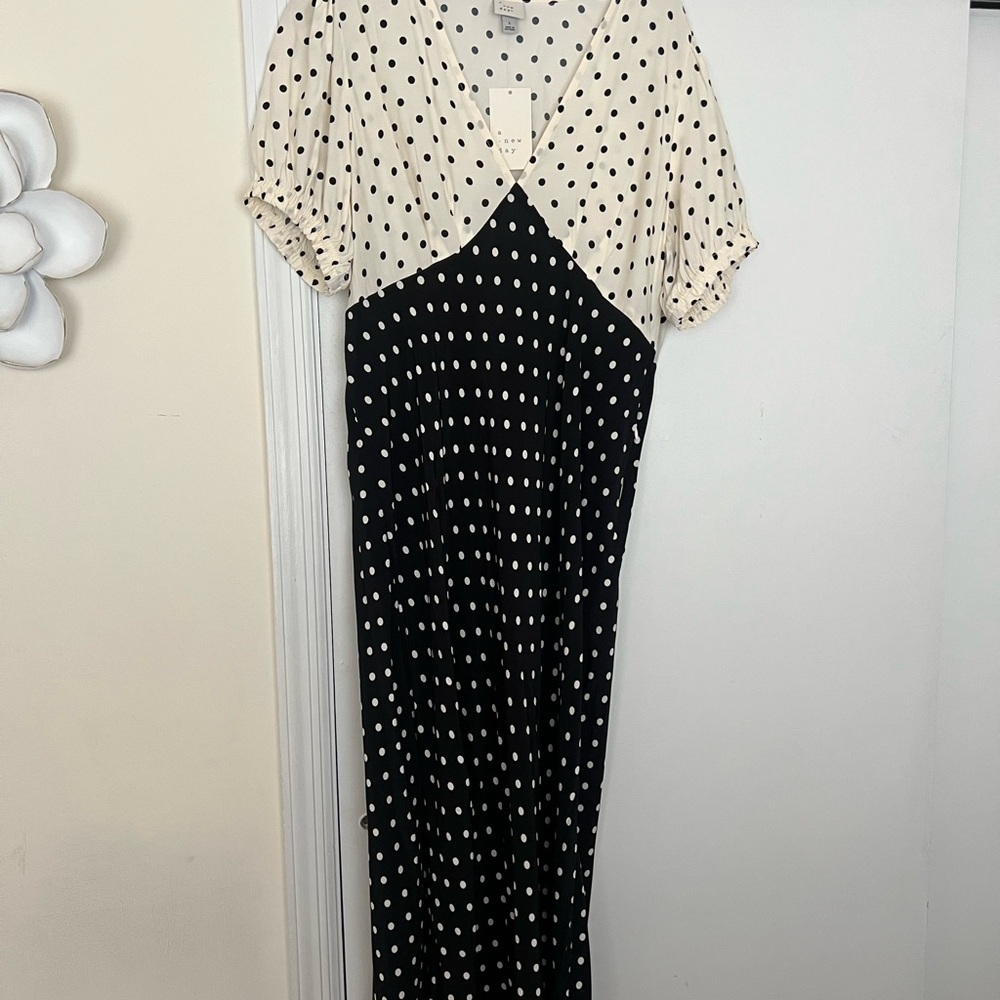 Polka Dot Maxi Dress NWT